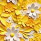 3D Yellow Floral - Vinyl Wrap Seamless Vinyl