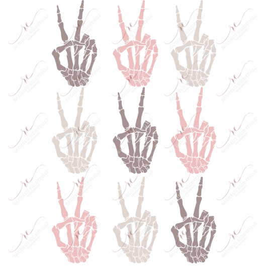 3X3 Hands Pastel - Clear Cast Decal