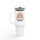 Insulated Travel Mug with Rainbow Design, Mental Health Matters - Reusable Cup for Coffee, Tea, Gifts for Her, Wellness Products