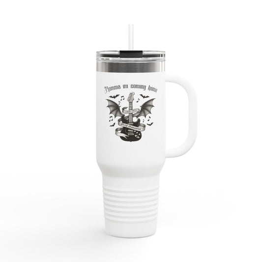 Momma I'm coming home | Gothic Insulated Travel Mug, Perfect for Home, Office, Camping, Halloween, Customizable Design