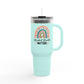 Insulated Travel Mug with Rainbow Design, Mental Health Matters - Reusable Cup for Coffee, Tea, Gifts for Her, Wellness Products