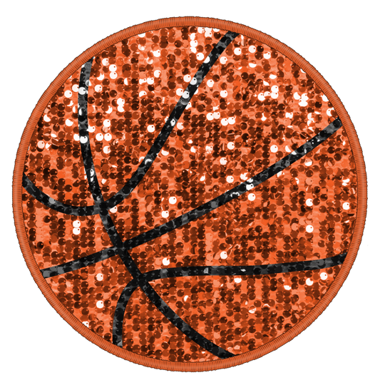 Faux sequin basketball - ready to press sublimation transfer print