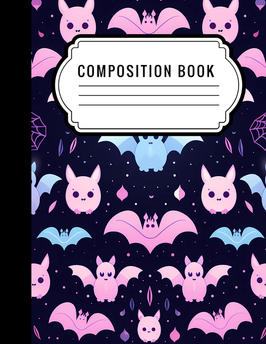 Pink bats -  Composition notebook vinyl
