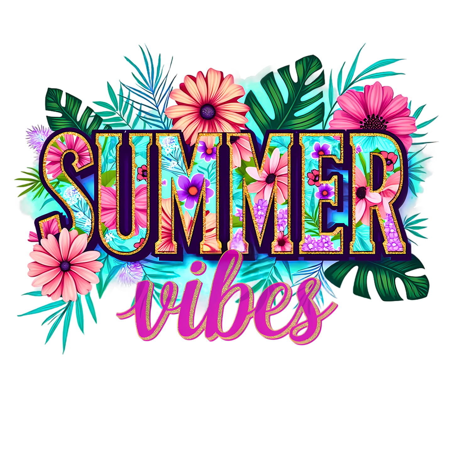 Summer vibes - ready to press sublimation transfer print