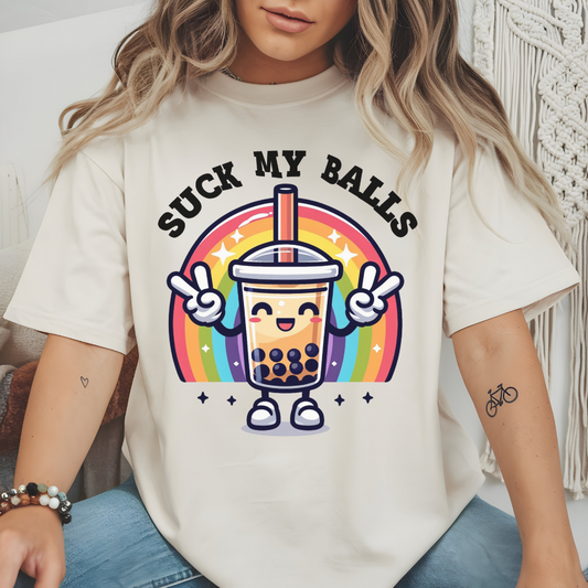 Suck my balls - ready to press sublimation transfer print
