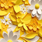 Yellow 3d flowers - Composition notebook vinyl