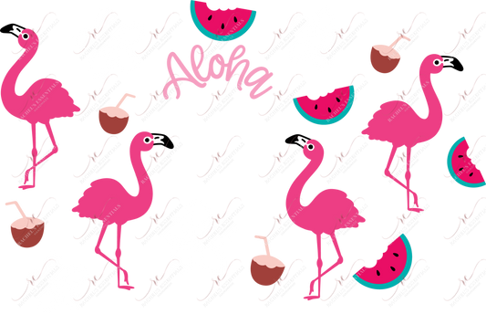 Aloha Flamingos - Cold Cup Wrap