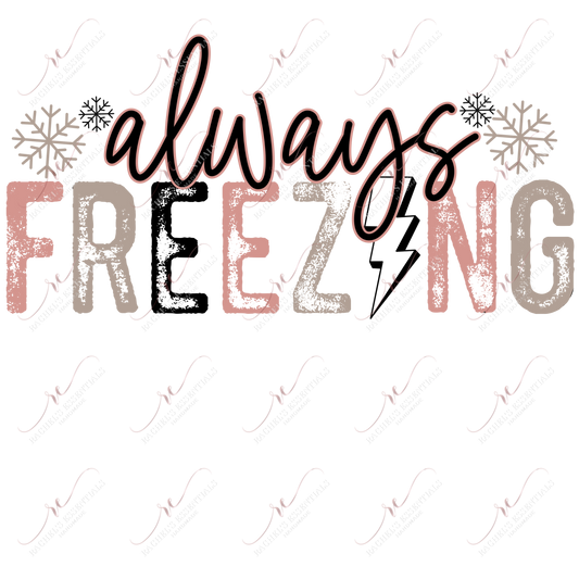 Always Freezing- Clear Cast Decal