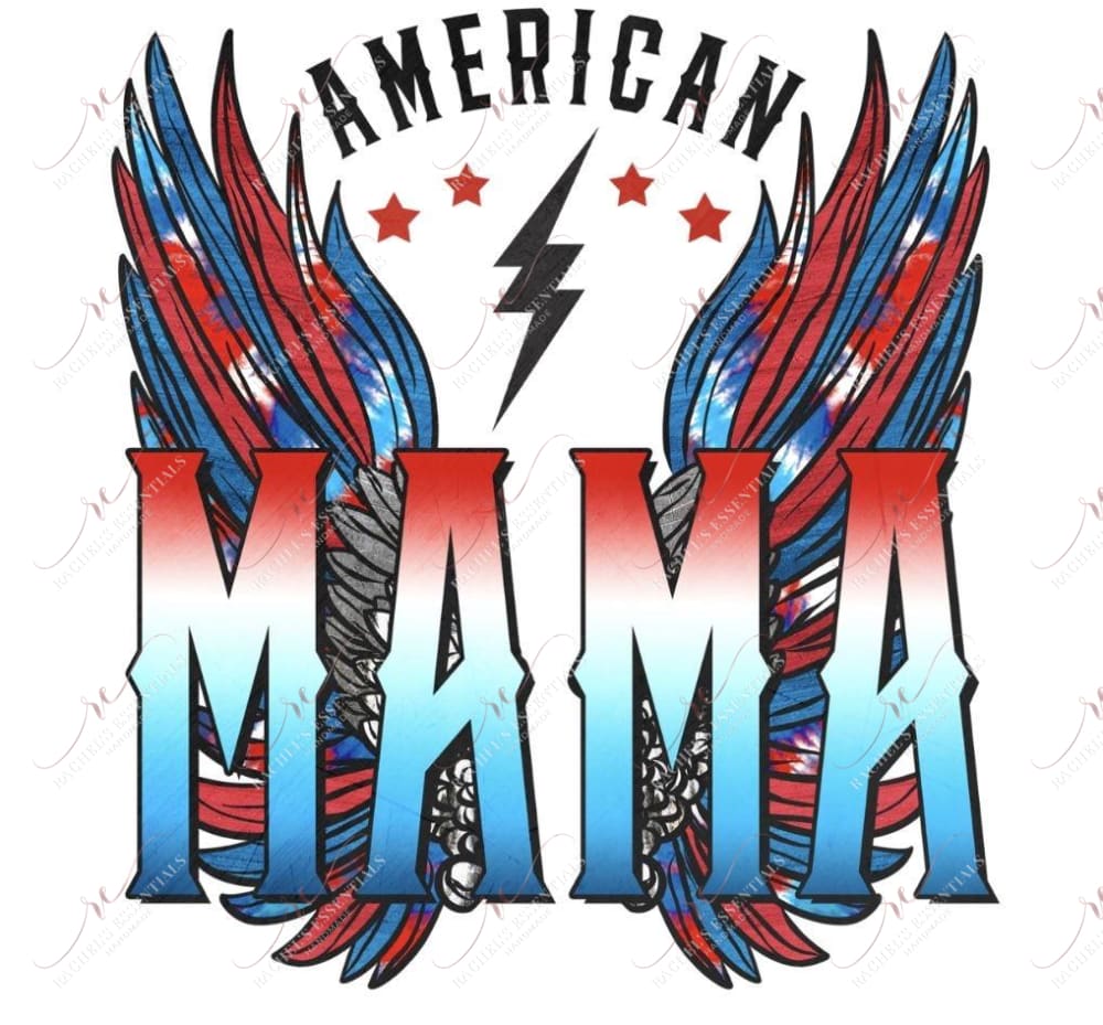 American Mama Wings - Ready To Press Sublimation Transfer Print Sublimation