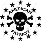 American Patriot Skull And Crossbones - Ready To Press Sublimation Transfer Print Sublimation