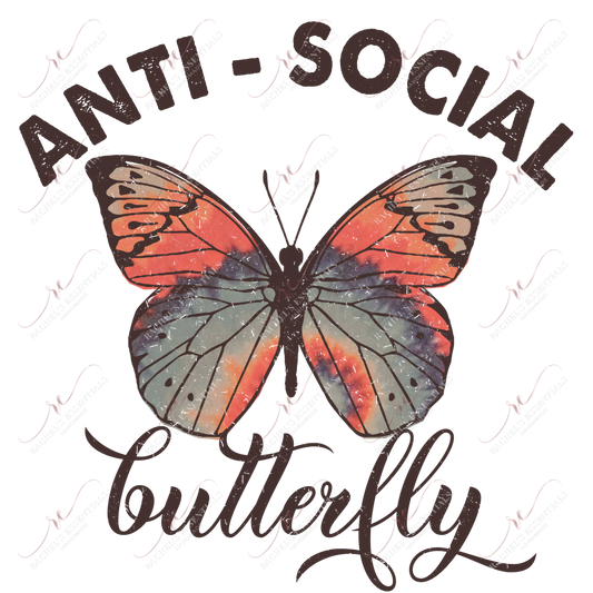 Antisocial Butterfly - Ready To Press Sublimation Transfer Print Sublimation