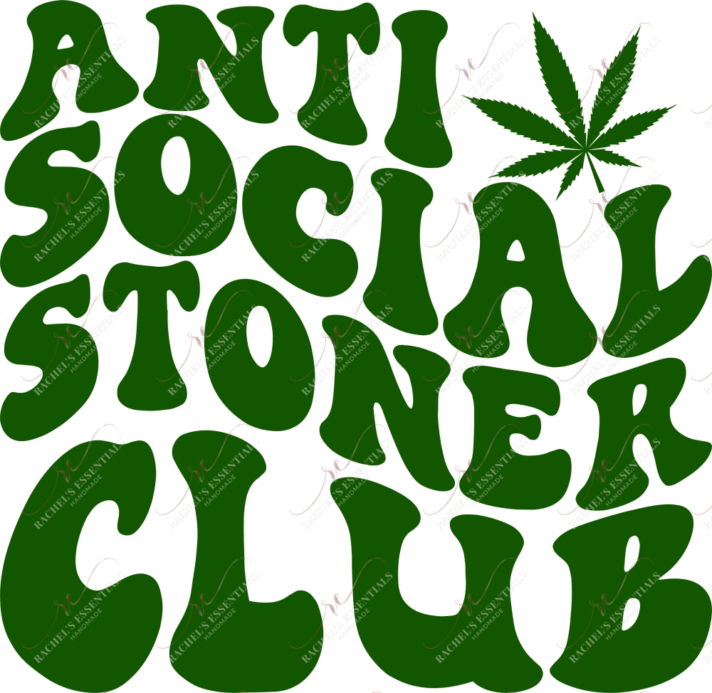 Antisocial Stoners Club- Clear Cast Decal
