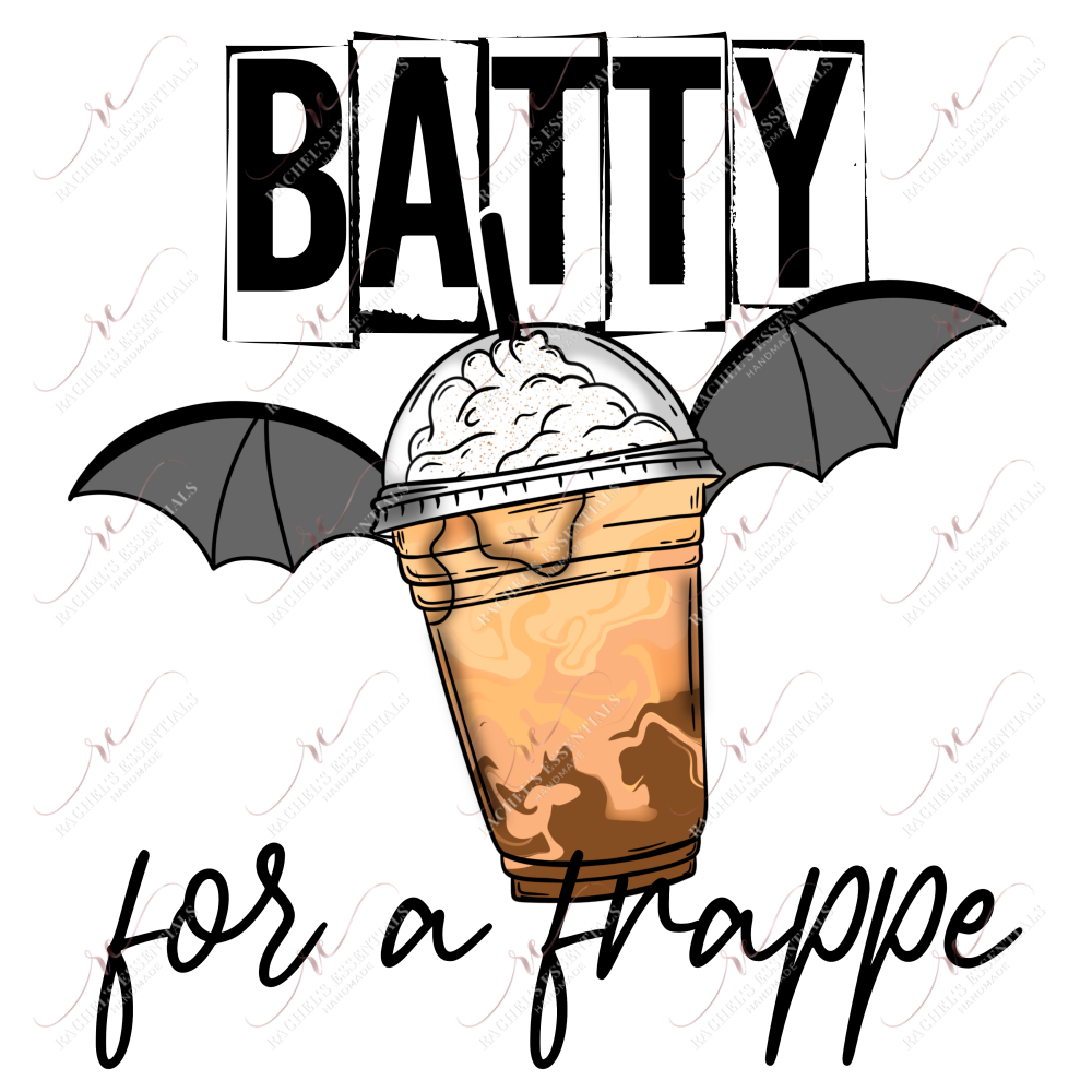 Batty For A Frappe - Ready To Press Sublimation Transfer Print Sublimation