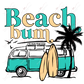 Beach Bum- Clear Cast Decal