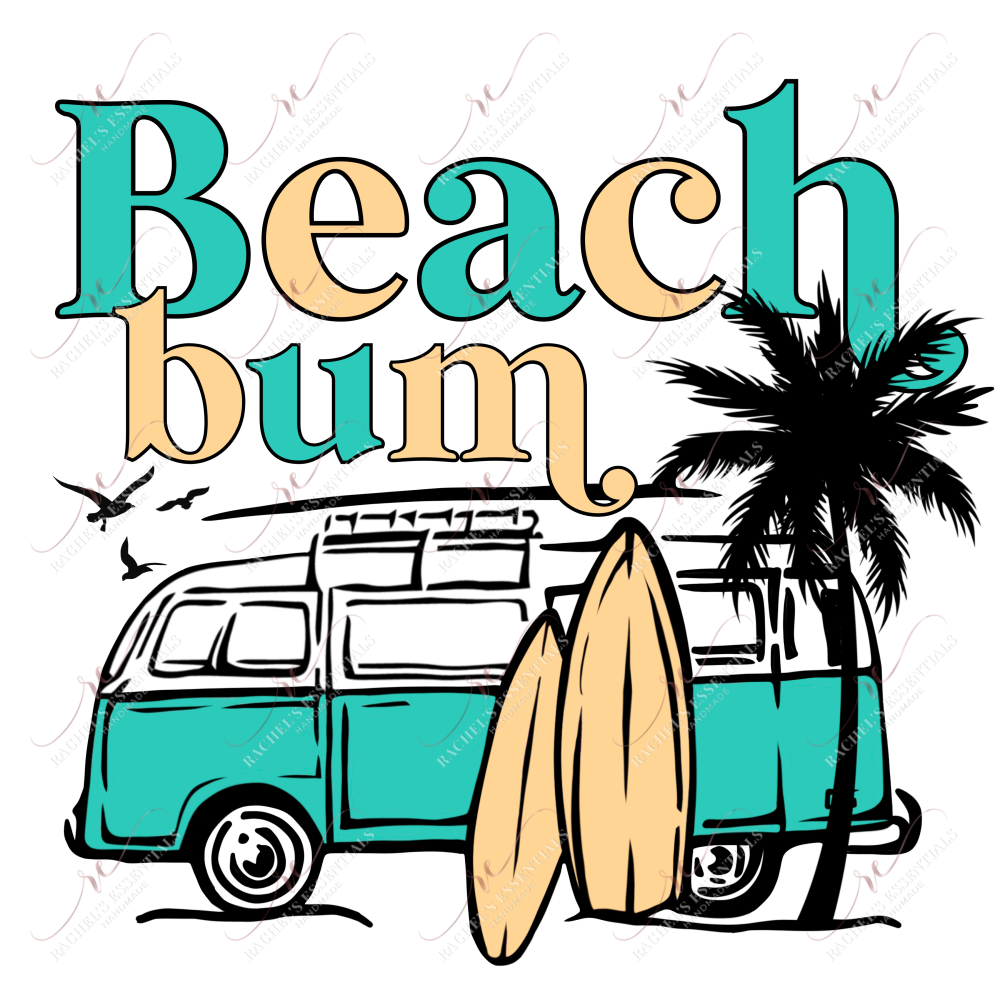 Beach Bum- Clear Cast Decal