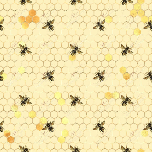 Bee And Honeycomb 20Oz Straight Vinyl Wrap