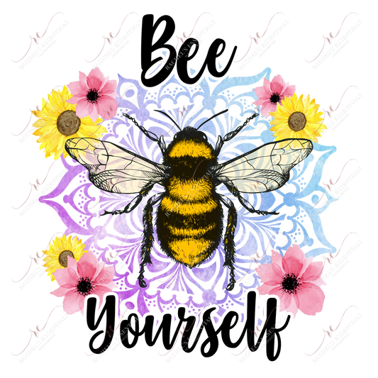 Bee Yourself Mandala - Ready To Press Sublimation Transfer Print Sublimation