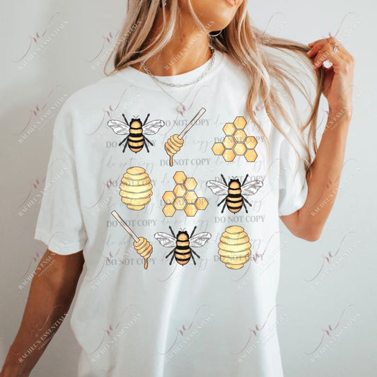 Bees And Honey - Ready To Press Sublimation Transfer Print 12/23 Sublimation