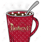 Believe Hot Cocoa Coffee Cup - Ready To Press Sublimation Transfer Print Sublimation