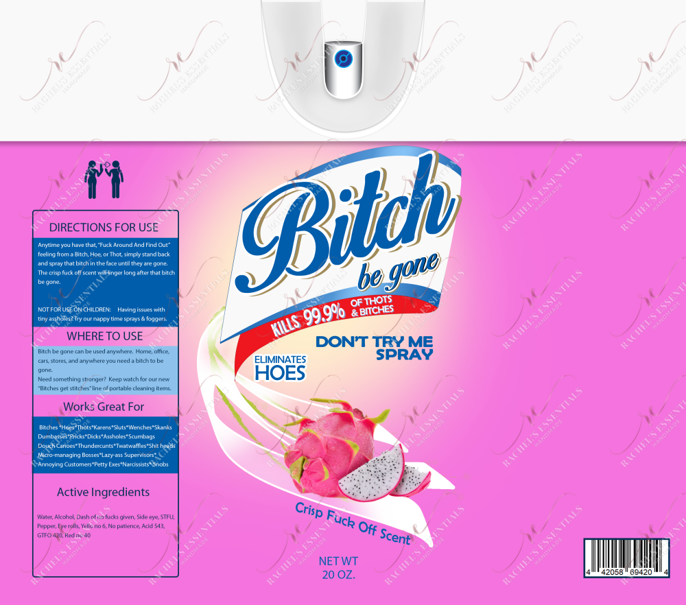 Bitch Spray Pink- Vinyl Wrap Vinyl