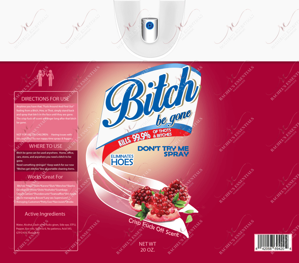 Bitch Spray Red- Vinyl Wrap Vinyl