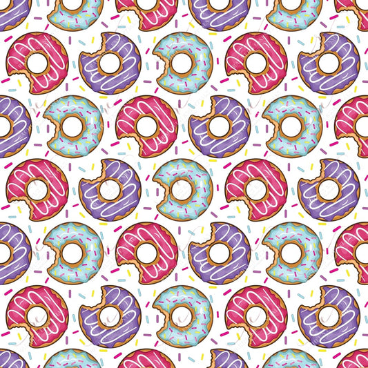 Bitten Donuts - Ready To Press Sublimation Transfer Print Sublimation