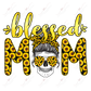 Blessed Mom Sunflowers Messy Bun Skull - Htv Transfer