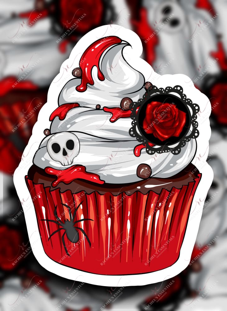Bloody Halloween Cupcake - Sticker
