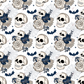 Blue Floral Skulls - Vinyl Wrap Vinyl