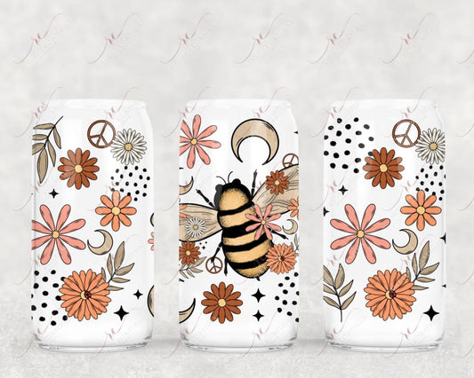 Boho Bee - Libbey/Beer Can Glass Sublimation