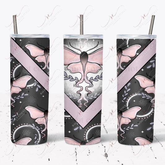 Boho Pink Moth - Ready To Press Sublimation Transfer Print Sublimation