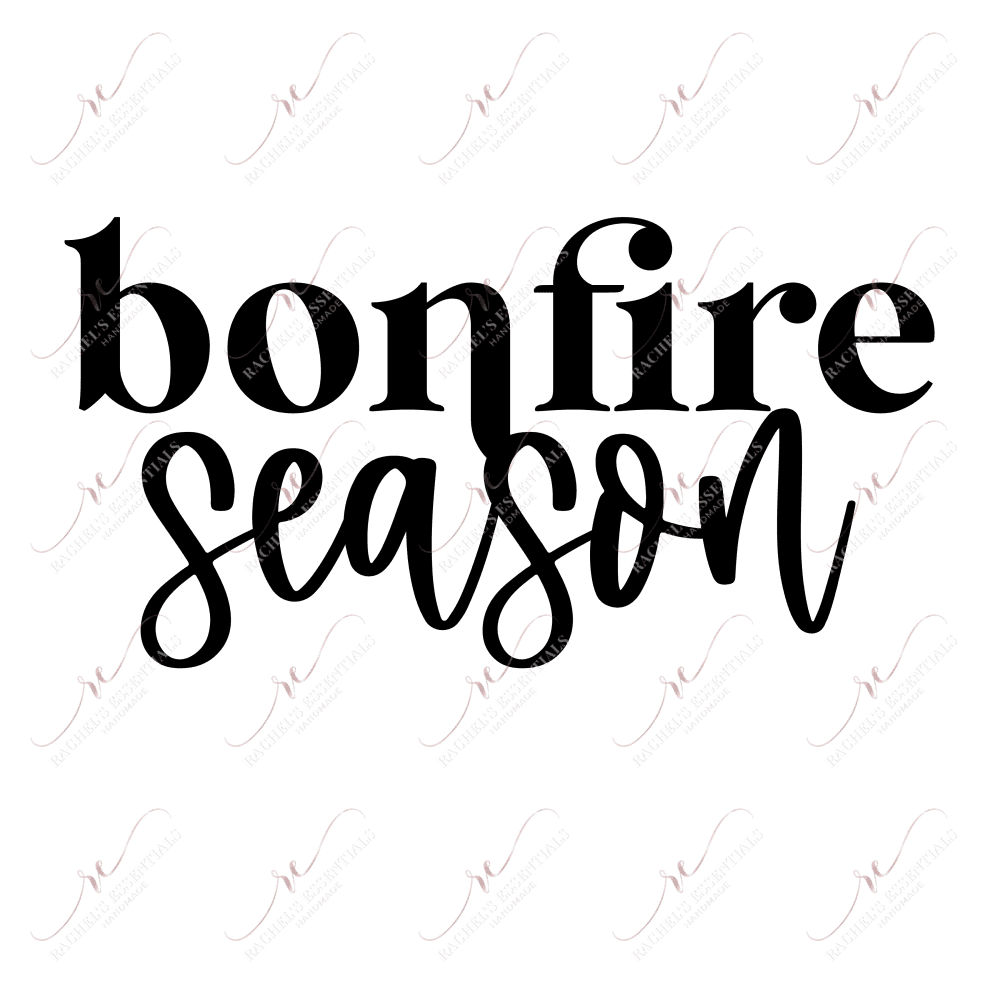 Bonfire Season- Clear Cast Decal
