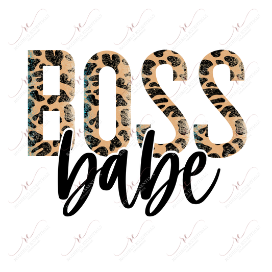 Boss Babe Leopard - Ready To Press Sublimation Transfer Print Sublimation