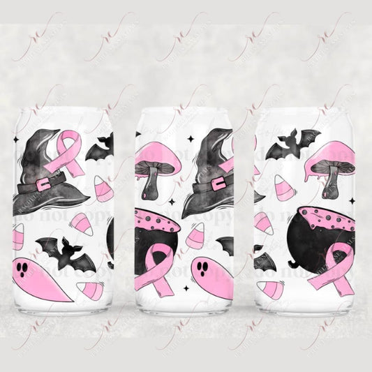 Breast Cancer Awareness Spooky Season - Libbey/Beer Can Glass Sublimation