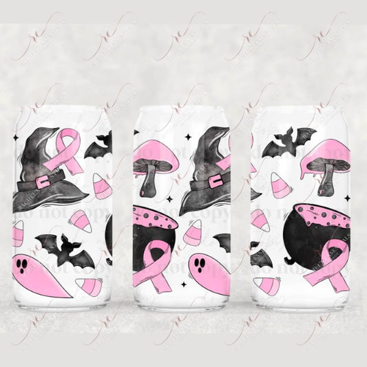 Breast Cancer Awareness Spooky Season - Libbey/Beer Can Glass Sublimation