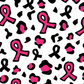 Breast Cancer Leopard Print - 16Oz Vinyl Libbey Wrap