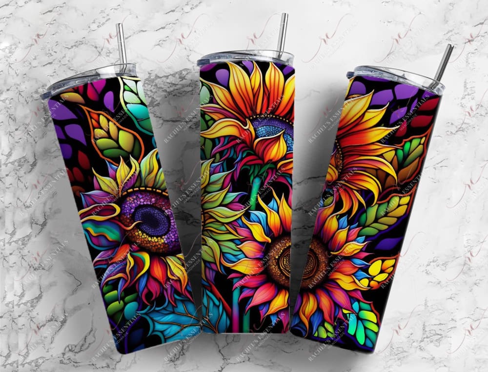 Bright Rainbow Sunflowers - Vinyl Wrap Vinyl