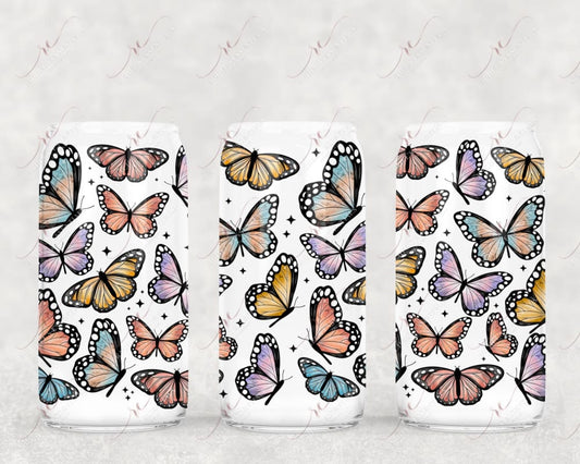 Butterflies - Libbey/Beer Can Glass Sublimation