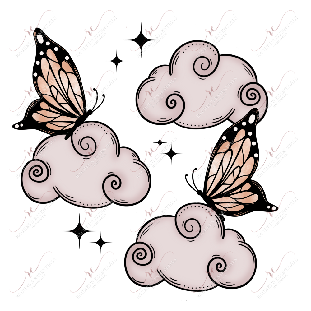 Butterfly Cloud - Clear Cast Decal