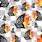 Butterfly Flames - Ready To Press Sublimation Transfer Print Sublimation