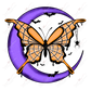 Butterfly Moon Color - Clear Cast Decal