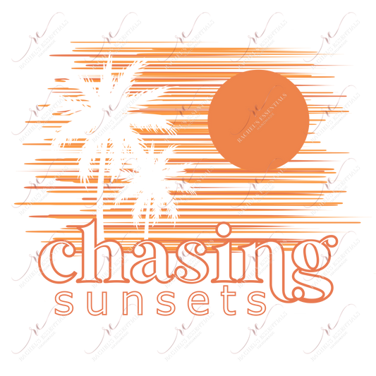 Chasing Sunsets (Orange)- Clear Cast Decal