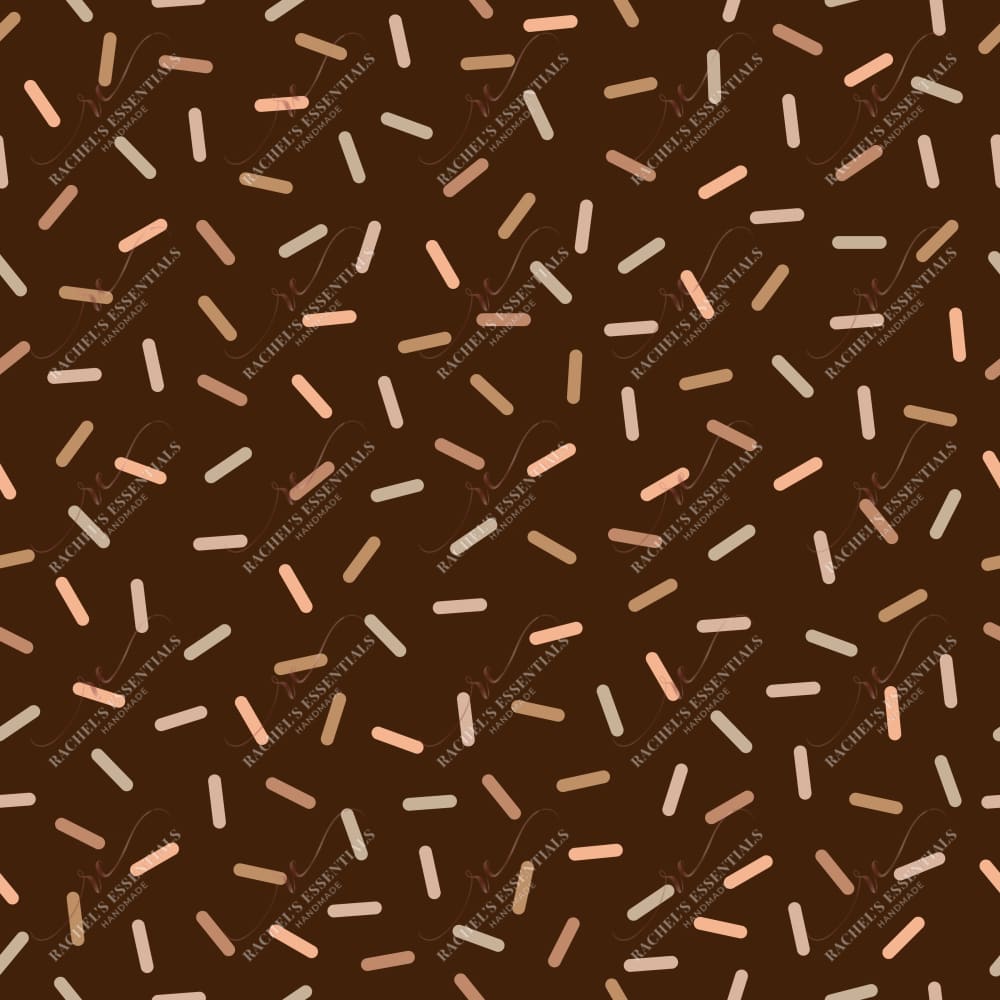 Chocolate Brown Sprinkles - Ready To Press Sublimation Transfer Print Sublimation