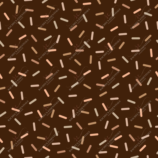 Chocolate Brown Sprinkles - Ready To Press Sublimation Transfer Print Sublimation