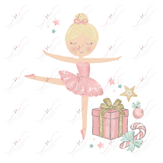 Christmas Ballerina - Clear Cast Decal