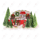 Christmas Camper Scene - Ready To Press Sublimation Transfer Print Sublimation