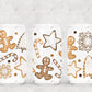 Christmas cookies in the shape of a candy cane, gingerbread man, star & christmas treee