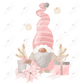 Christmas Gnome - Clear Cast Decal