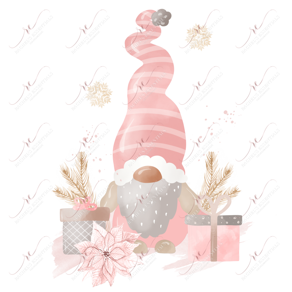 Christmas Gnome - Clear Cast Decal