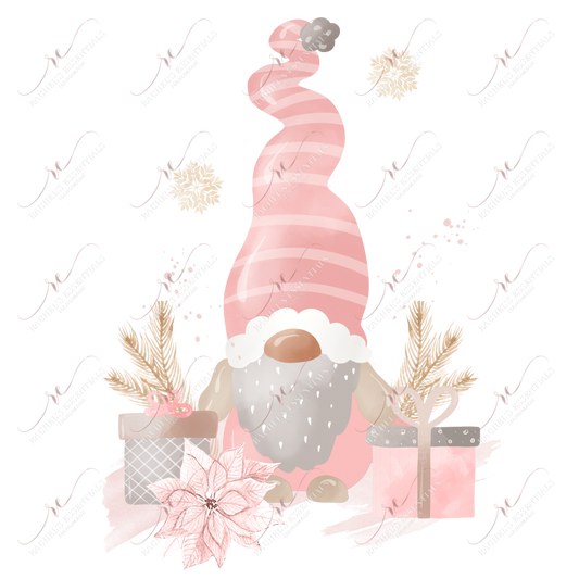 Christmas Gnome - Clear Cast Decal